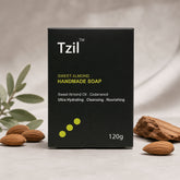 Tzil Sweet Almond Handmade Soap 120g with sweet almond oil and cedarwood