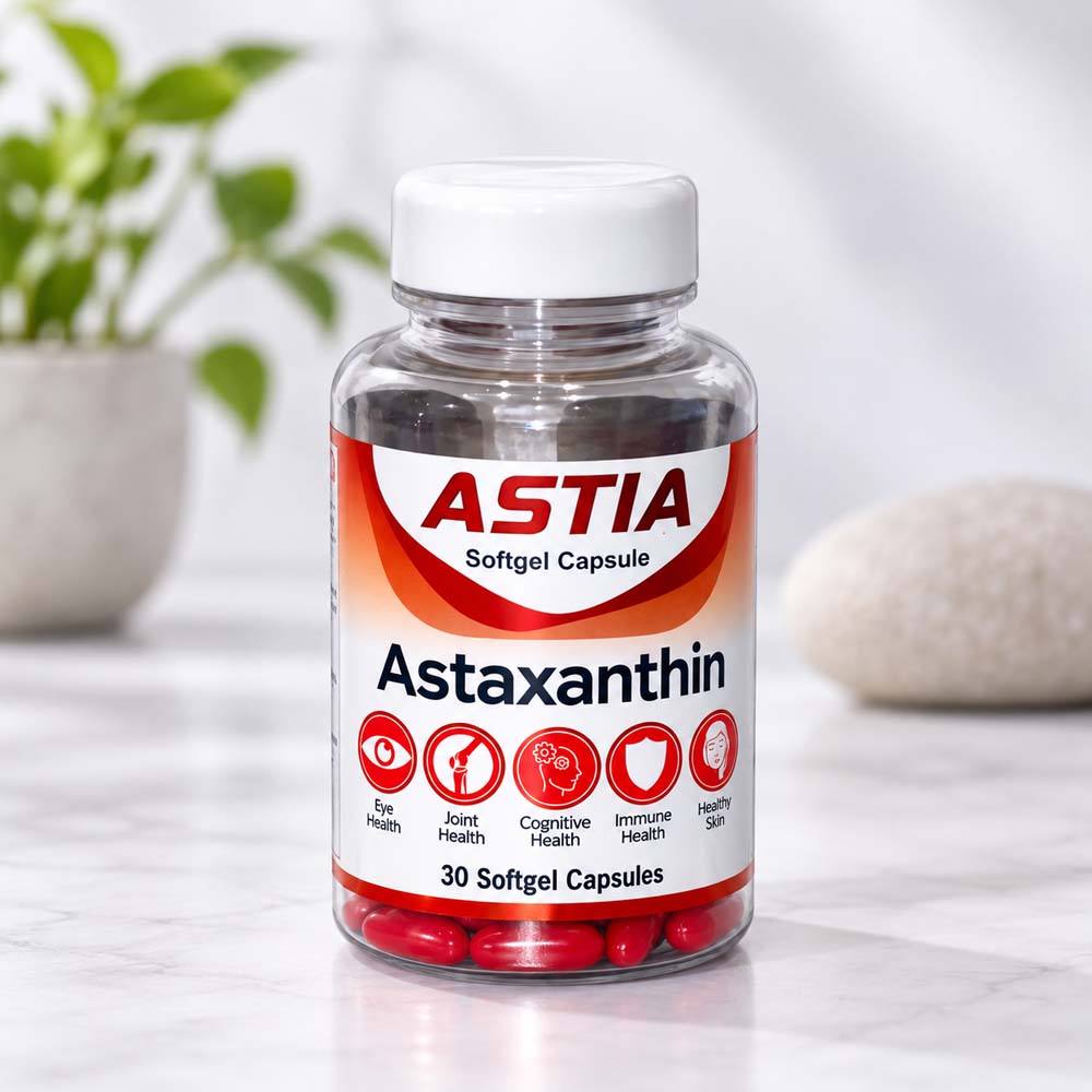 Astia Astaxanthin Softgel Capsules 30 Capsules for Eye, Joint, Cognitive, Immune and Skin Health
