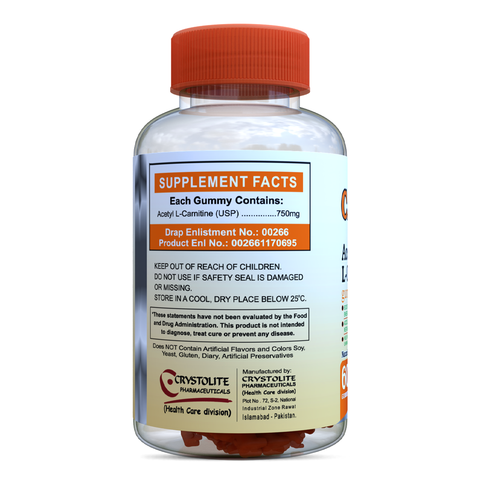 Carlite Gummies - Acetyl L-Carnitine Supplement for Enhanced Energy Seamless Care, Every touch Crystolite Carlite Gummies - Acetyl L-Carnitine Supplement for Enhanced Energy Seamless Care, Every touch Crystolite