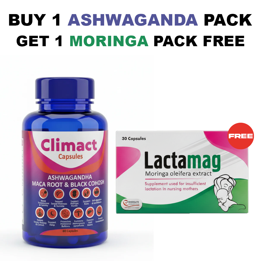 Climact (Ashwagandha) with Lactamag (Moringa)