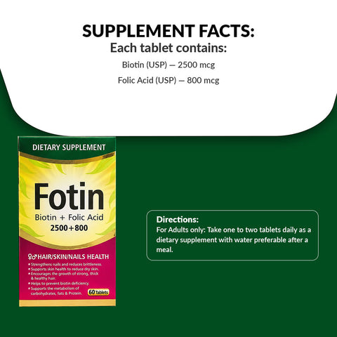 Fotin Tablets (Biotin +Folic acid)